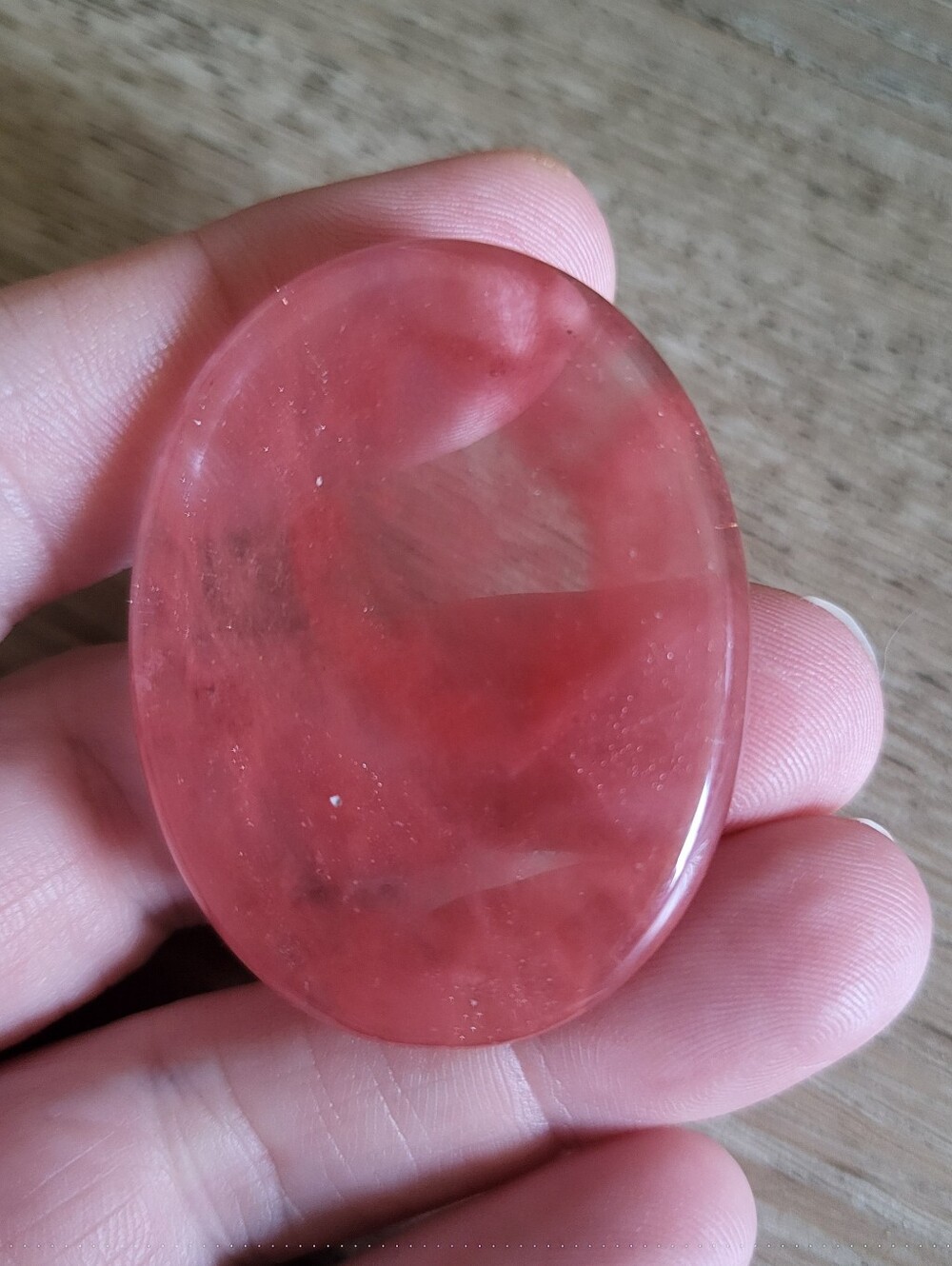 Cherry Quartz Palm Stone